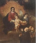 MURILLO, Bartolome Esteban The Infant Jesus Distributing Bread to Pilgrims sg oil painting on canvas